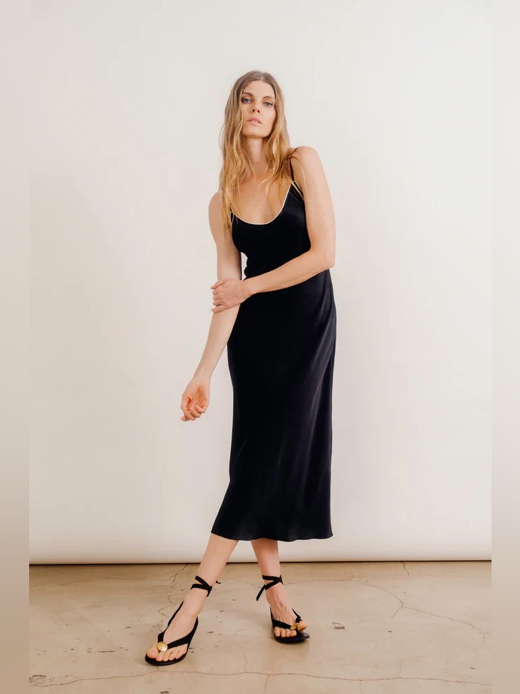 Sablyn Taylor Silk Dress With Spaghetti Straps